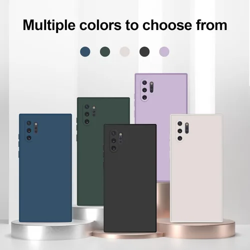 Vista 9 de GiiYoon Funda de silicona compatible con Samsung Galaxy Note 10 Plus, funda de cuerpo completo sedosa y suave al tacto con protección de cámara