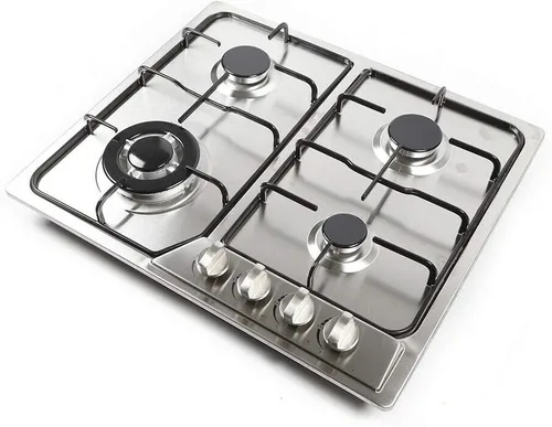 Vista 8 de Estufa de gas de acero inoxidable integrada de 5 quemadores, estufa de gas de 30 pulgadas con 5 quemadores ajustables para hogar comercial