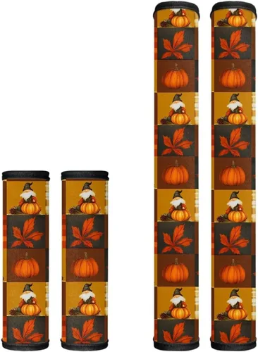 Vista 24 de Candy - Juego de 4 fundas para manija de puerta de refrigerador, decoración navideña, para cocina, mantiene tu nevera, microondas, horno