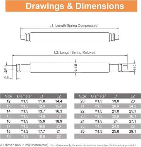 Vista 8 de Vellsar Watch Band Pins Tool Kit, 12-26mm Heavy Duty Watch Spring Bars with Removal Tool