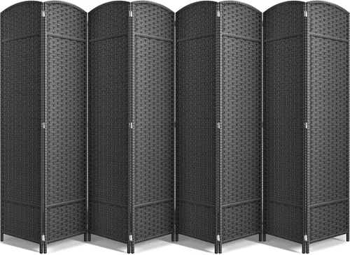 Vista 30 de Sorbus Divisor de habitación de 4 paneles de 6 pies de alto, pantalla de privacidad, paneles dobles extra anchos con bisagras, diseño de malla