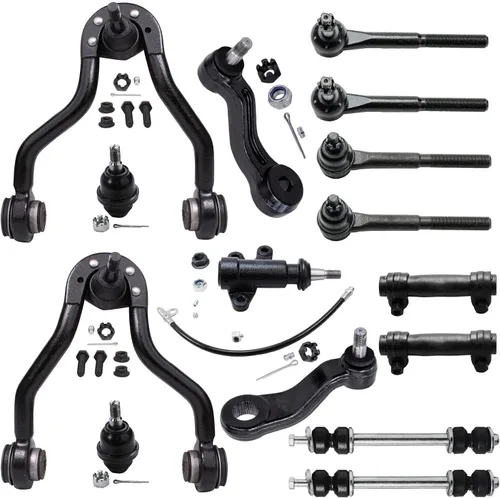 Vista 31 de Detroit Axle - Kit de suspensión delantera de 16 piezas para Chrysler 300 Dodge Challenger Charger 2011 2012 2013 2014, 6 brazos de control superior