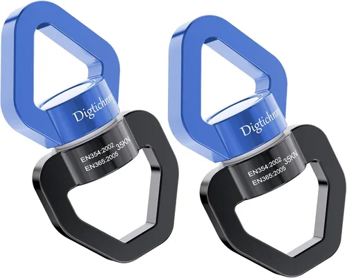 Vista 16 de Columpio giratorio resistente, dispositivo de rotación de seguridad de 35 KN, giratorio giratorio para columpio de cuerda de neumáticos, danza