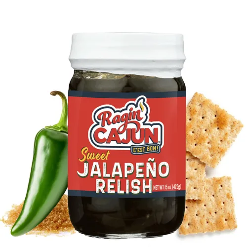 Vista 4 de Paquete variado de jalapeño – Rodajas de jalapeño confitadas de 14 onzas (2) + condimento dulce de jalapeño de 15 onzas (2), condimentos