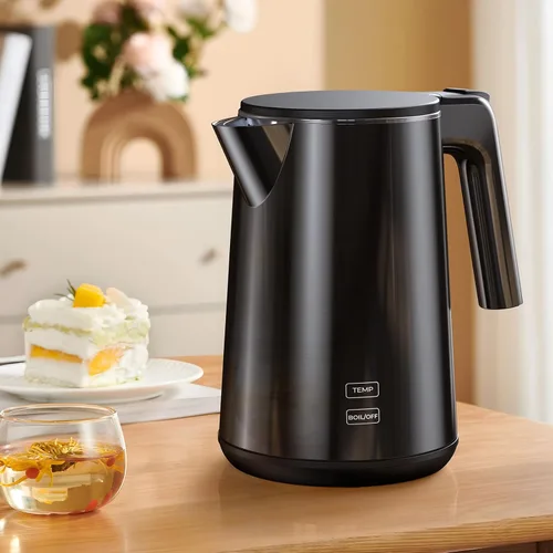 Hervidor eléctrico de 1.0L 1200W, 7 ajustes de temperatura, 4H mantener caliente, hervidor de té eléctrico de acero inoxidable de ebullición rápida,