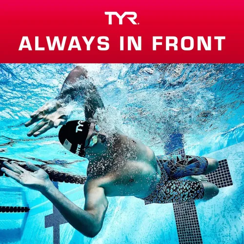 Vista 6 de TYR Lycra Fiber Swim Cap, Streamlined Swimming Cap for Warm Waters