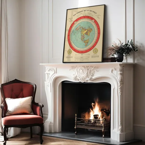 Vista 4 de Poster Master Póster de mapa vintage – Impresión artística de pared sin marco de 8 x 10 pulgadas – Nuevo mapa del mundo – mapa de Gleason de tierra