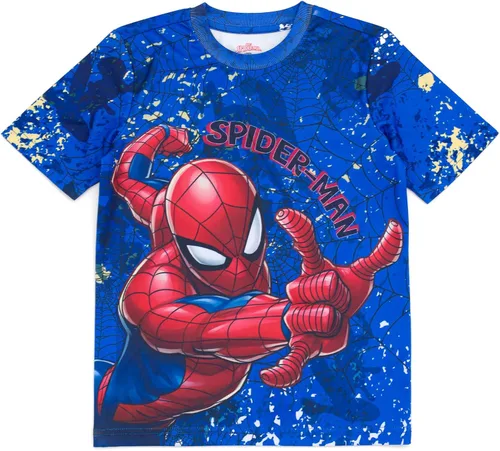 Vista 3 de Marvel Conjunto de camiseta y pantalones cortos de Spider-Man para niños pequeños y grandes