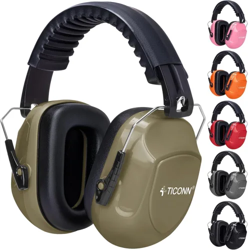 Vista 10 de TICONN Noise Cancelling Ear Muffs for Adults, SNR 33dB Hearing Protection, Adjustable Safety Earmuffs for Construction