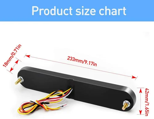 Vista 8 de Paquete de 2 barras de luces traseras LED de 9 pulgadas para remolque + parada de freno + conjunto de luces de señal de giro e identificación, tira