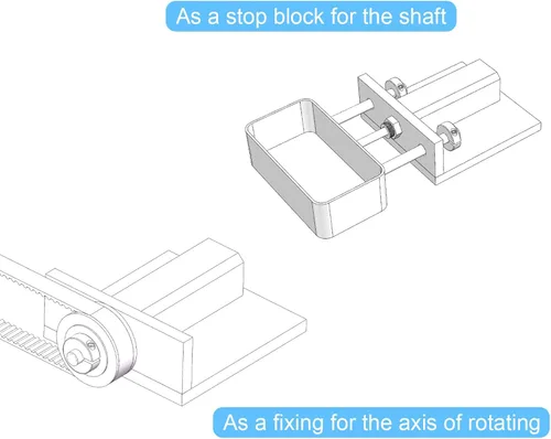 Vista 5 de HARFINGTON 4 piezas de collar de eje para varilla de 1/2" 1-1/8" OD 13/32" ancho 304 acero inoxidable doble eje dividido collar de abrazadera