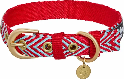 Vista 11 de Blueberry Pet - Collar ajustable para perro con forma de diamantes tribales del sudoeste en francés rosa con hebilla de metal, cuello 9-12.5