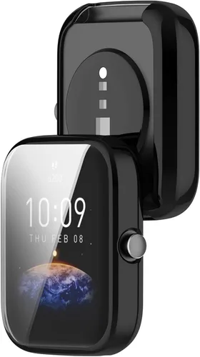 Vista 2 de Compatible con Amazfit Bip 3, protector de pantalla ultra delgado y suave, accesorios de protección de cubierta completa