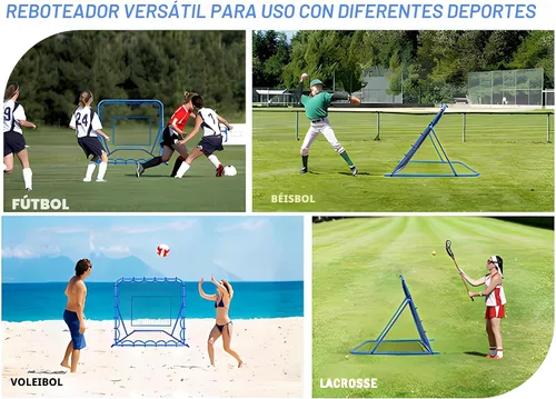 Vista 9 de Soccer Baseball Rebounder Soccer Goal Net, Volleyball Rebound Pitchback Net