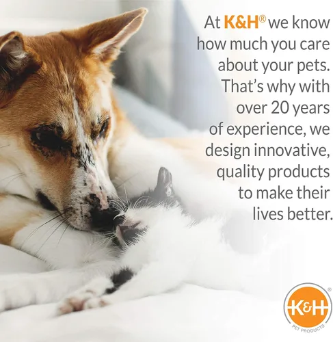 Vista 7 de K&H Pet Products Cama para perro con refuerzo, cama elevada para interiores y exteriores, con cojines extraíbles lavables, funda de malla lavable