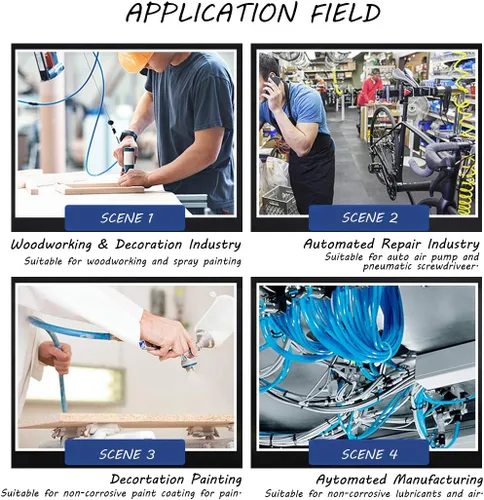 Vista 6 de Beduan - Manguera neumática Tubería de revestimiento tubo de compresor de aire fluido de PU, Azul