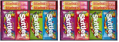 Vista 10 de SKITTLES & STARBURST - Surtido de caramelos de tamaño completo 37.05 onzas. Caja de 18