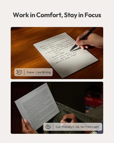 Vista 4 de iflytek AINOTE 2, tableta de tinta electrónica de 10.65 pulgadas, tableta para tomar notas AI para reuniones, cuaderno digital ultrafino de 0.165 in