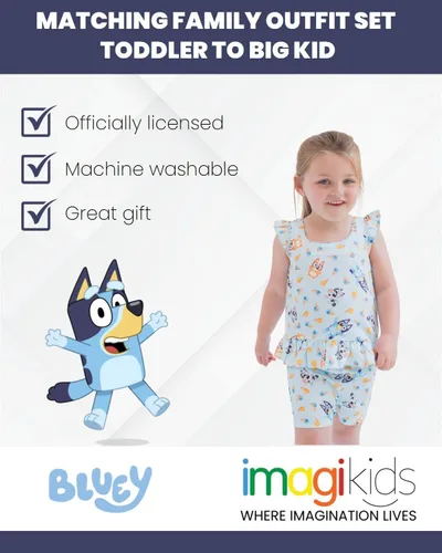 Vista 3 de Bluey Bingo Matching Family Tank Top and Shorts Outfit Set