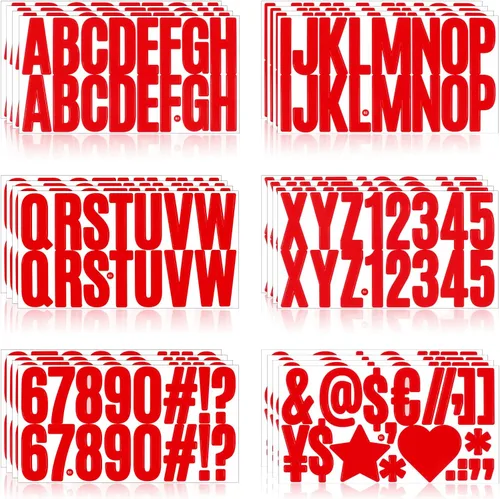 Vista 45 de Calcomanías de letras, 288 piezas, 18 hojas, vinilo autoadhesivo, impermeable, números de buzón, alfabeto para buzón, ventana, puerta, letrero, Negro