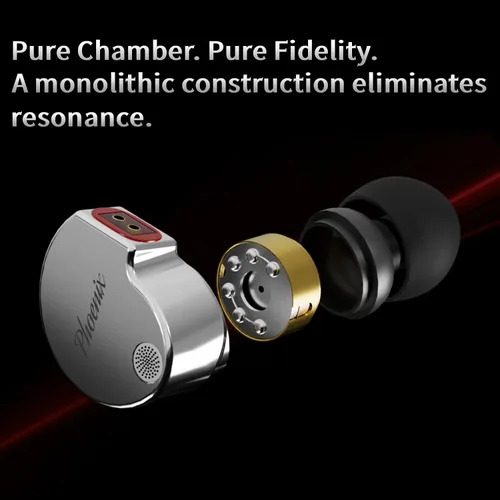 Vista 6 de CCA Phoenix Auriculares de Monitoreo Intrauditivos – Controlador Dinámico de Doble Imán IEM con Sonido Claro HiFi y Graves Profundos, Auriculares