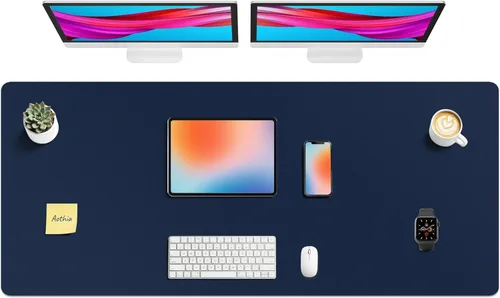 Vista 30 de Aothia - Protector de escritorio de cuero sintético grande, base antideslizante para mouse y superficie para escribir, impermeable, fácil de Agua