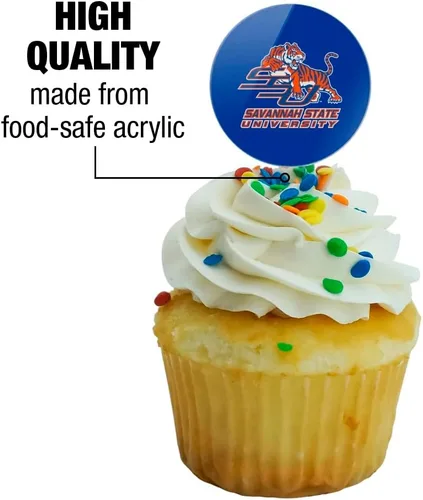 Vista 1788 de GRAPHICS & MORE Abilene Christian Primary Logo Cupcake Picks Toppers Decoración Set de 6 Universidad Cristiana de Abilene