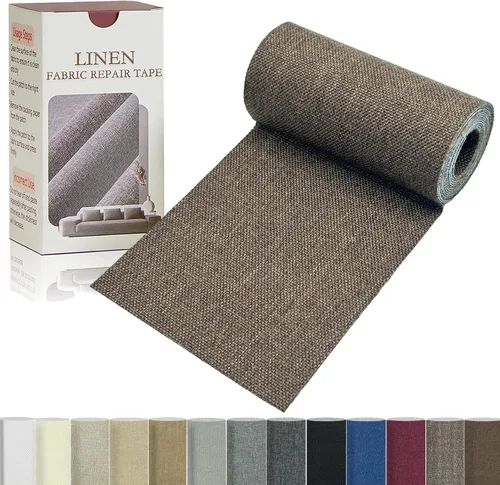 Vista 8 de Gheeidau Cinta de reparación de lino de 4 x 70 pulgadas, parche de tela de reparación de sofá autoadhesivo para muebles, sofás, cojines, sillas