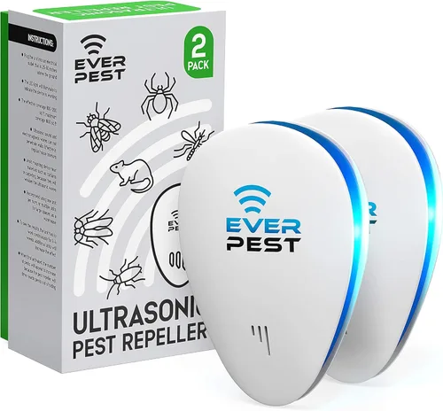 Vista 7 de Repelente ultrasónico de control de plagas – Repele roedores, hormigas, cucarachas, deshacerse de chinches, mosquitos, moscas, arañas, murciélagos
