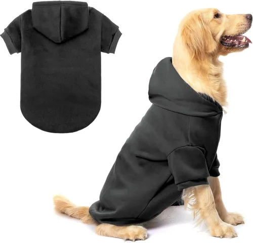 Vista 62 de BINGPET - Sudaderas con capucha de seguridad para perros, suéter para cachorros, abrigos para perros para clima frío, suéter con capucha de forro