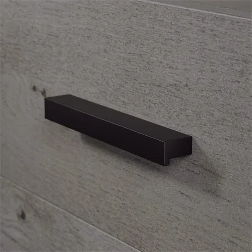 Vista 9 de Sauder Rock Glen Escritorio de madera y metal en forma de L en roble místico