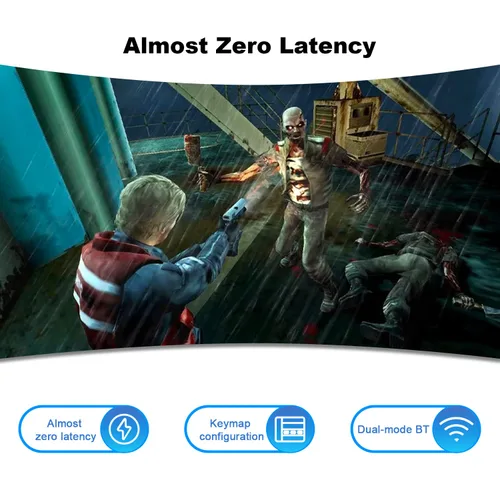 Vista 5 de Adaptador de controlador inalámbrico PS2PS1PS One - Compatible con actualización de firmware, BT de doble modo, configuración de mapa de teclas
