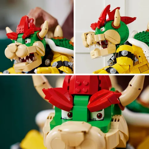 Vista 3 de LEGO Super Mario The Mighty Bowser 71411, kit de construcción de modelo 3D, figura coleccionable de personaje con plataforma de batalla, idea