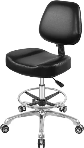 Vista 8 de Silla elevadora, taburete rodante, silla de dibujo con respaldo, taburete de dibujo, asiento giratorio, ruedas giratorias para estudio, oficina