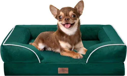 Vista 705 de Comfort Expression Cama ortopédica para perros extra grandes de 45 x 35 pulgadas, cama para mascotas XL de espuma tipo caja de huevos impermeable