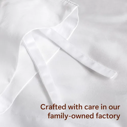 Vista 3 de Peru Pima Juego de funda de edredón Percal de 285 hilos tamaño individual/individual XL, 100% algodón Pima peruano, 2 piezas