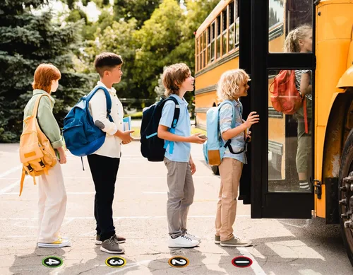 Vista 6 de WhatSign Lugares de alineación para el suelo del aula, 36 unidades de números de suelo para el aula, calcomanías de números para el regreso a