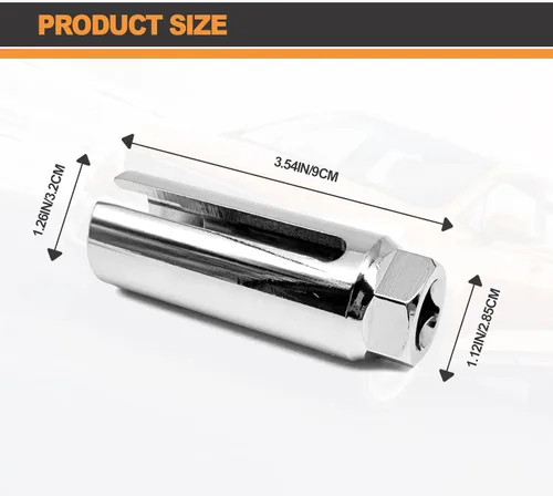 Vista 2 de 70094-Zócalo de sensor de oxígeno de 1/2 pulgada x 7/8” (22mm) - se ajusta a todos los vehículos para la extracción e instalación de sensor