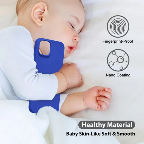 Vista 140 de oakxco Funda de silicona para iPhone 12 Pro Max, magnética, compatible con carga inalámbrica Magsafe, cubierta protectora de goma suave y delgada