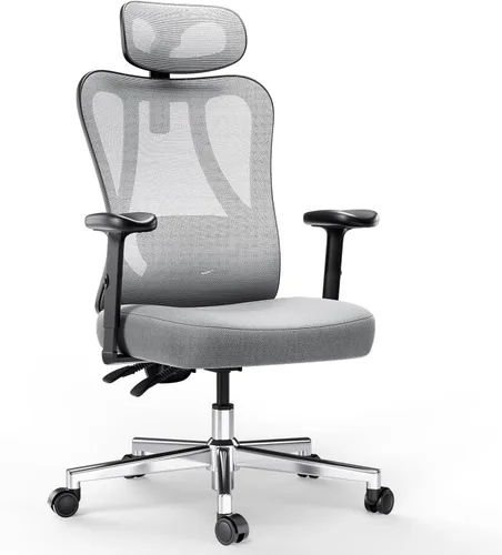 Vista 10 de Hbada P3 Silla de oficina ergonómica con soporte lumbar ajustable 2D, silla de oficina con reposacabezas y reposabrazos ajustables, función