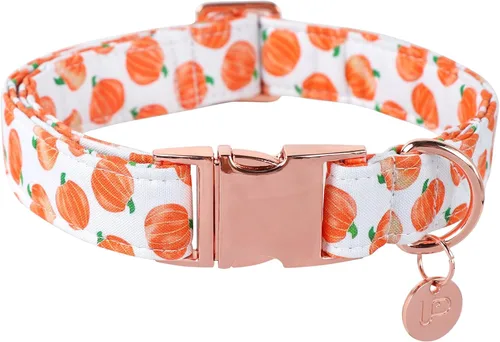 Vista 37 de Collar de Navidad para perro, collar de algodón para cachorros, hembras, perros o gatos, cómodo collar para perro con hebilla de metal duradera