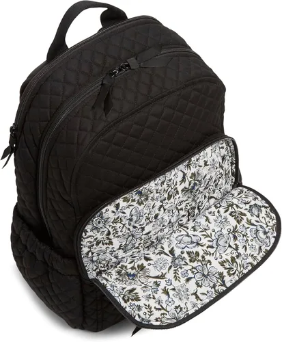 Vista 4 de Vera Bradley Mochila Campus de Algodón para Mujer, Negro algodón reciclado