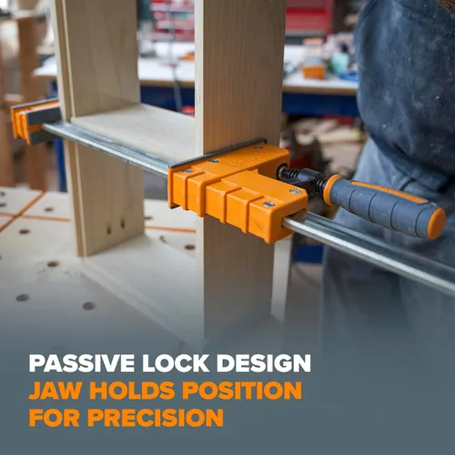Vista 5 de Bora Paquete de 4 abrazaderas paralelas para carpintería, dos abrazaderas de madera paralelas de 18 pulgadas y dos de 24 pulgadas, abrazadera