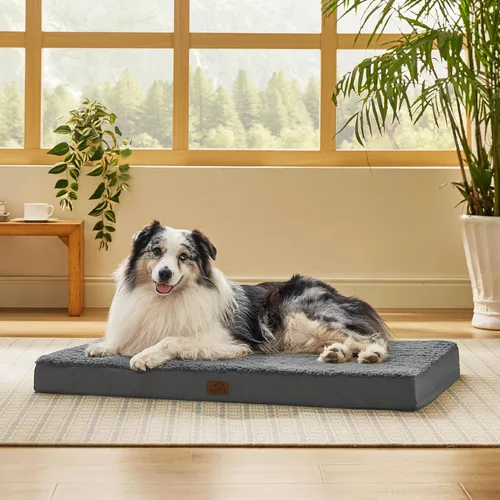 Vista 48 de Bedsure - Cama ortopédica pequeña para perros chicos, impermeable, con funda extraíble lavable, tapete de espuma con forma de huevera para mascotas