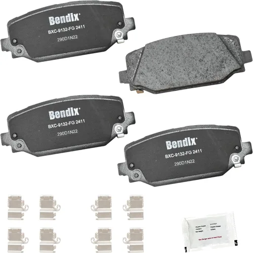 Vista 246 de Pastillas de Freno Traseras Cerámicas Bendix Priority1 CFC1510 para INFINITI QX56 2013-2011, QX80 2024-2014, Nissan Armada 2023-2017
