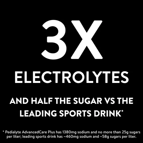 Vista 3 de Pedialyte AdvancedCare Plus - Bebida de hidratación con electrolitos, tiene un 33% más de electrolitos y tiene prebióticos PreActiv, Berry Frost, 1