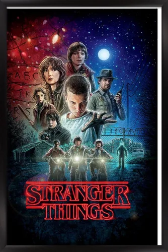 Vista 18 de Trends International Netflix Stranger Things - Póster de pared de una hoja, 14.725 x 22.375 pulgadas, versión enmarcada de madera de granero Versión