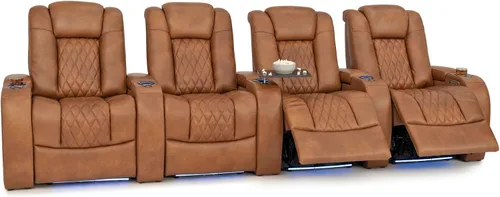 Vista 26 de Seatcraft Asientos de cine en casa Virtuoso LT negro reclinable individual