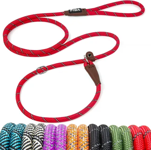 Vista 44 de Fida Paquete de 5 correas antideslizantes duraderas a granel, resistentes de 1/2 pulgadas x 6 pies, cómoda correa antideslizante para perros Verde