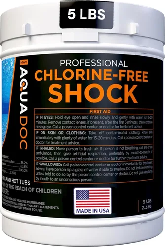 Aquadoc - Shock de spa sin cloro para jacuzzi, tratamiento sin cloro y shock mejorado para ayudar al bromo, oxidante adecuado, 5 libras